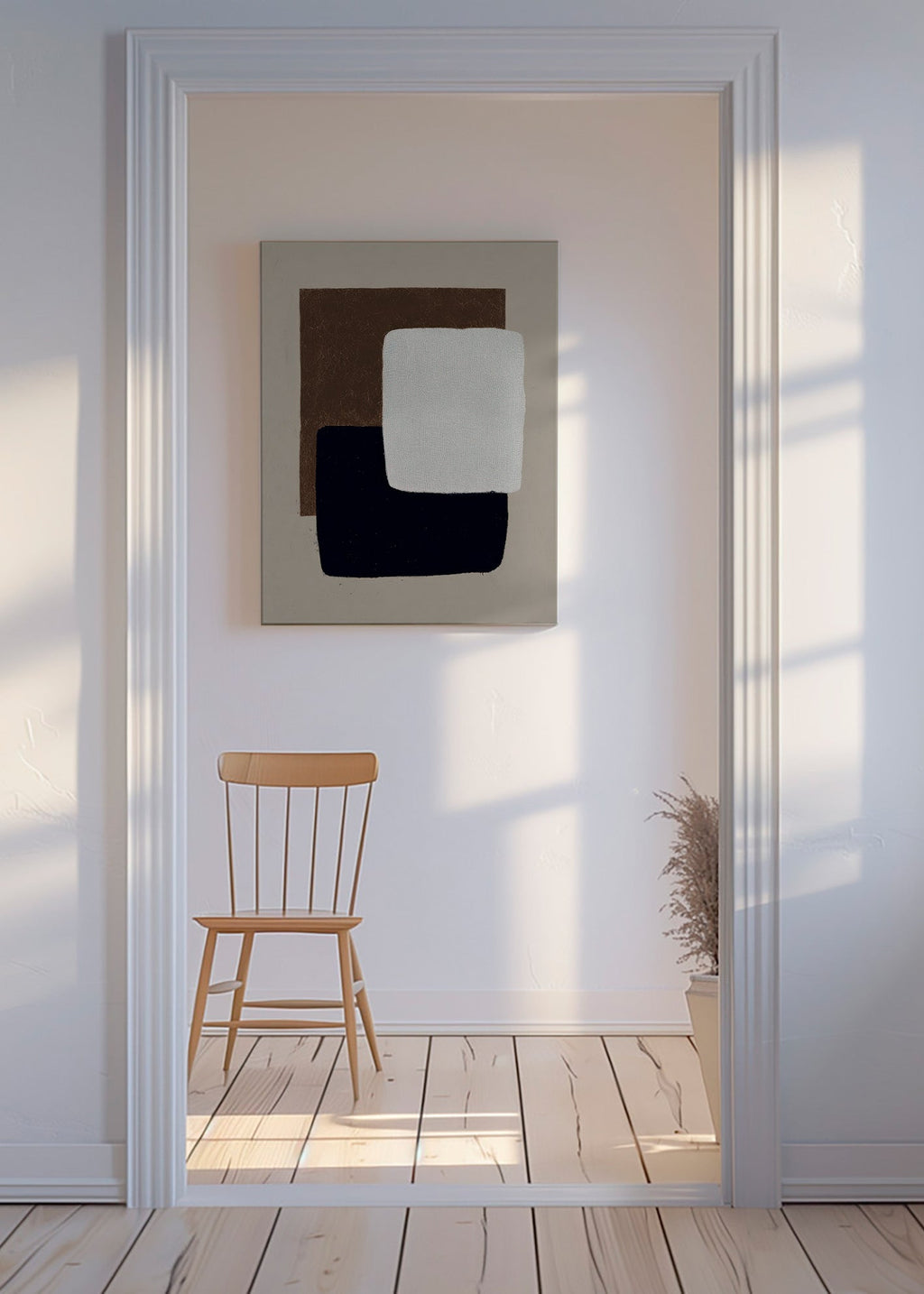 Abstract artwork overlapping rectangles