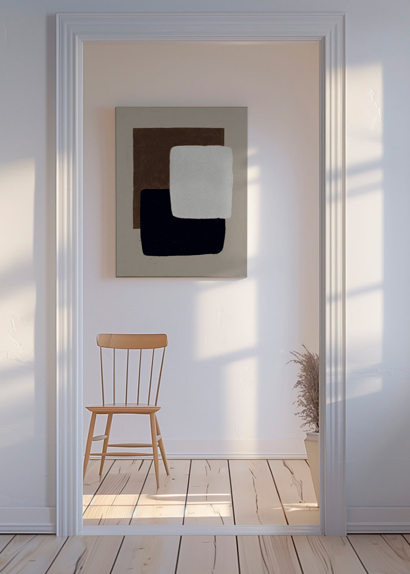 Abstract artwork overlapping rectangles