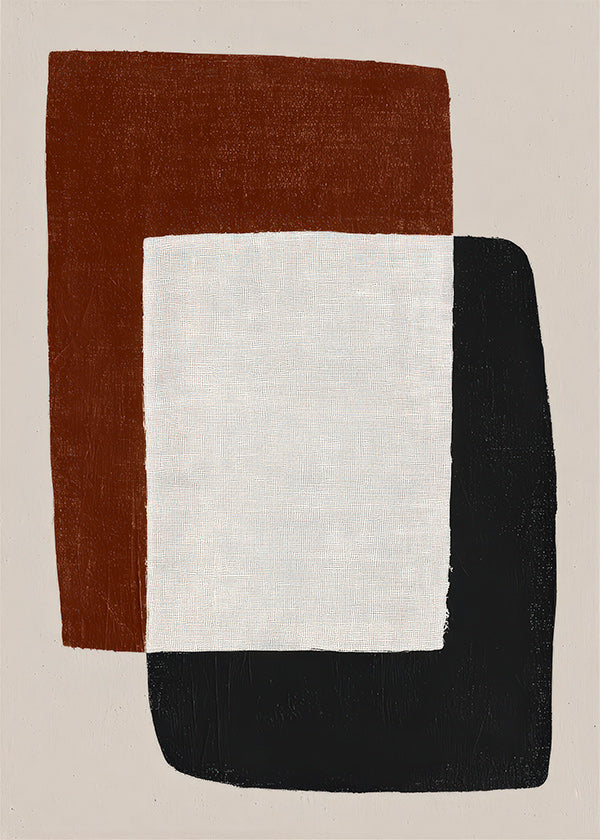 Minimalist art with overlapping shapes