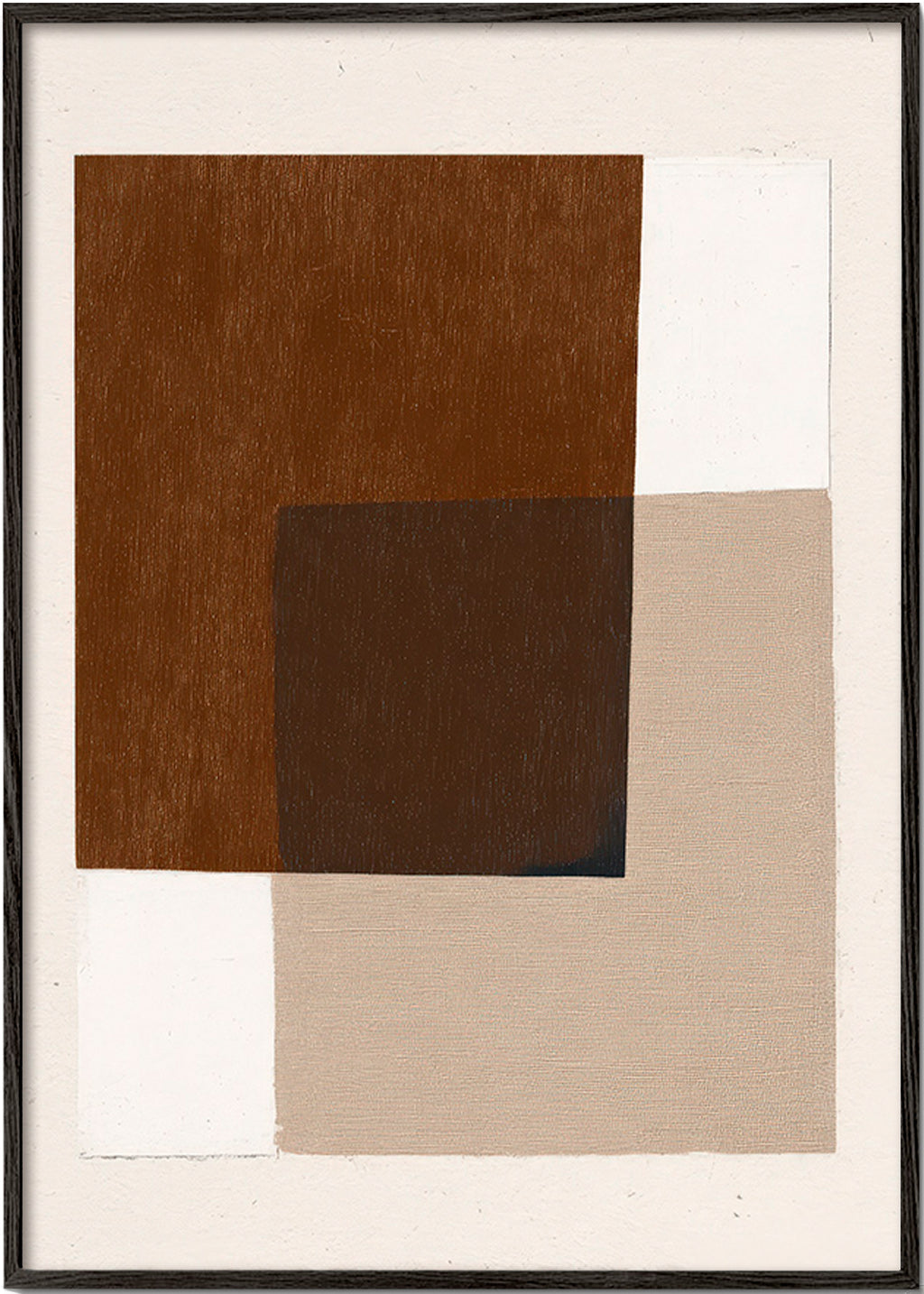 Minimalist design with earthy overlapping blocks
