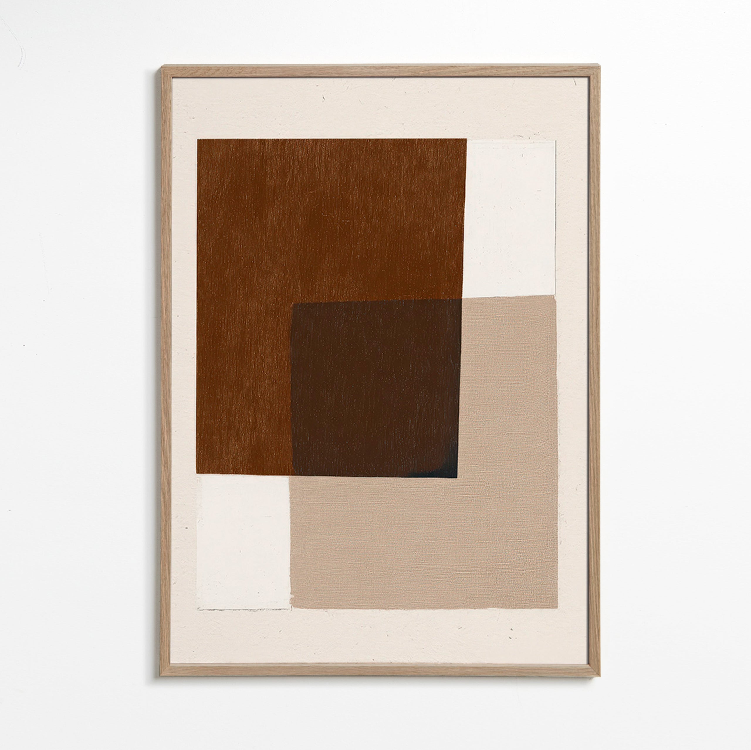 Minimalist design with earthy overlapping blocks