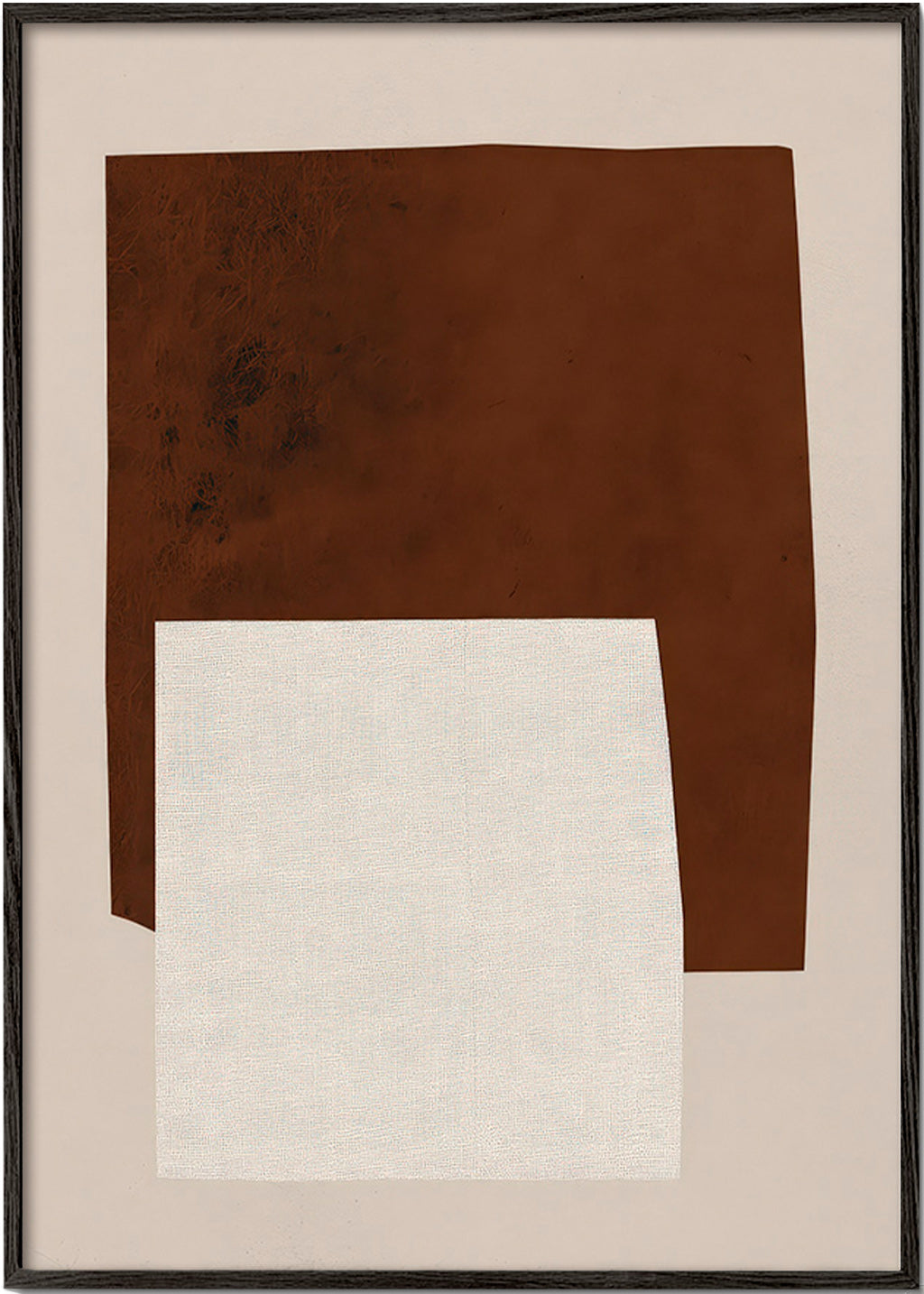 Minimalist design with brown and cream shapes
