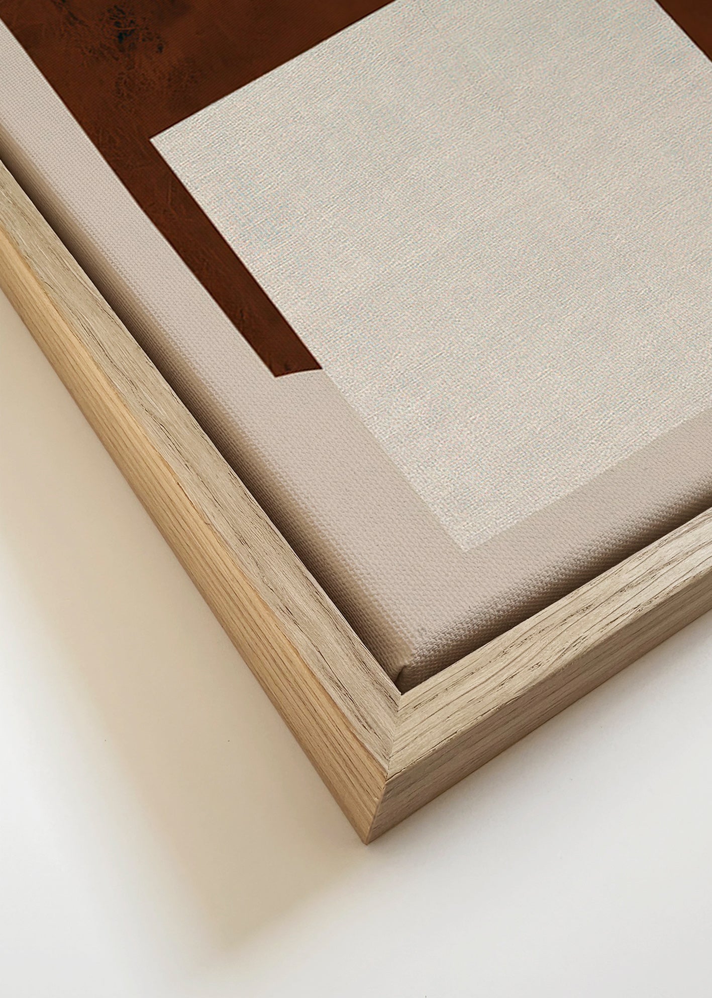 Minimalist design with brown and cream shapes