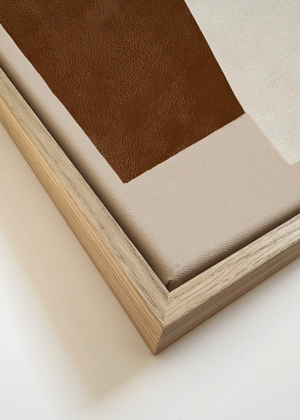 Abstract artwork with brown and cream textures