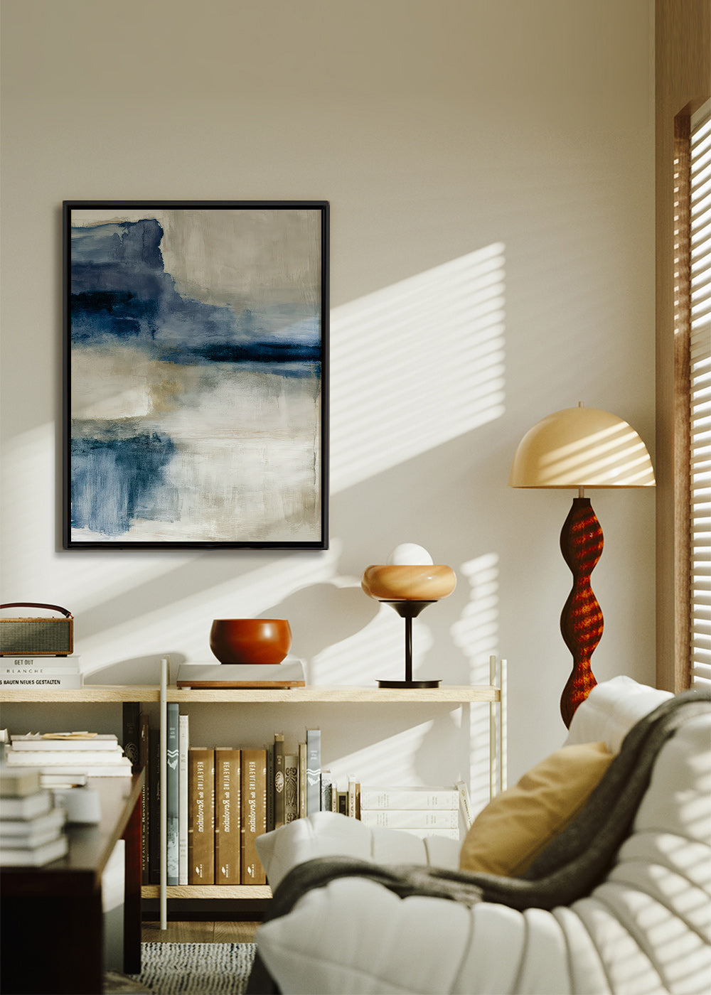 Abstract artwork: lake study in mist