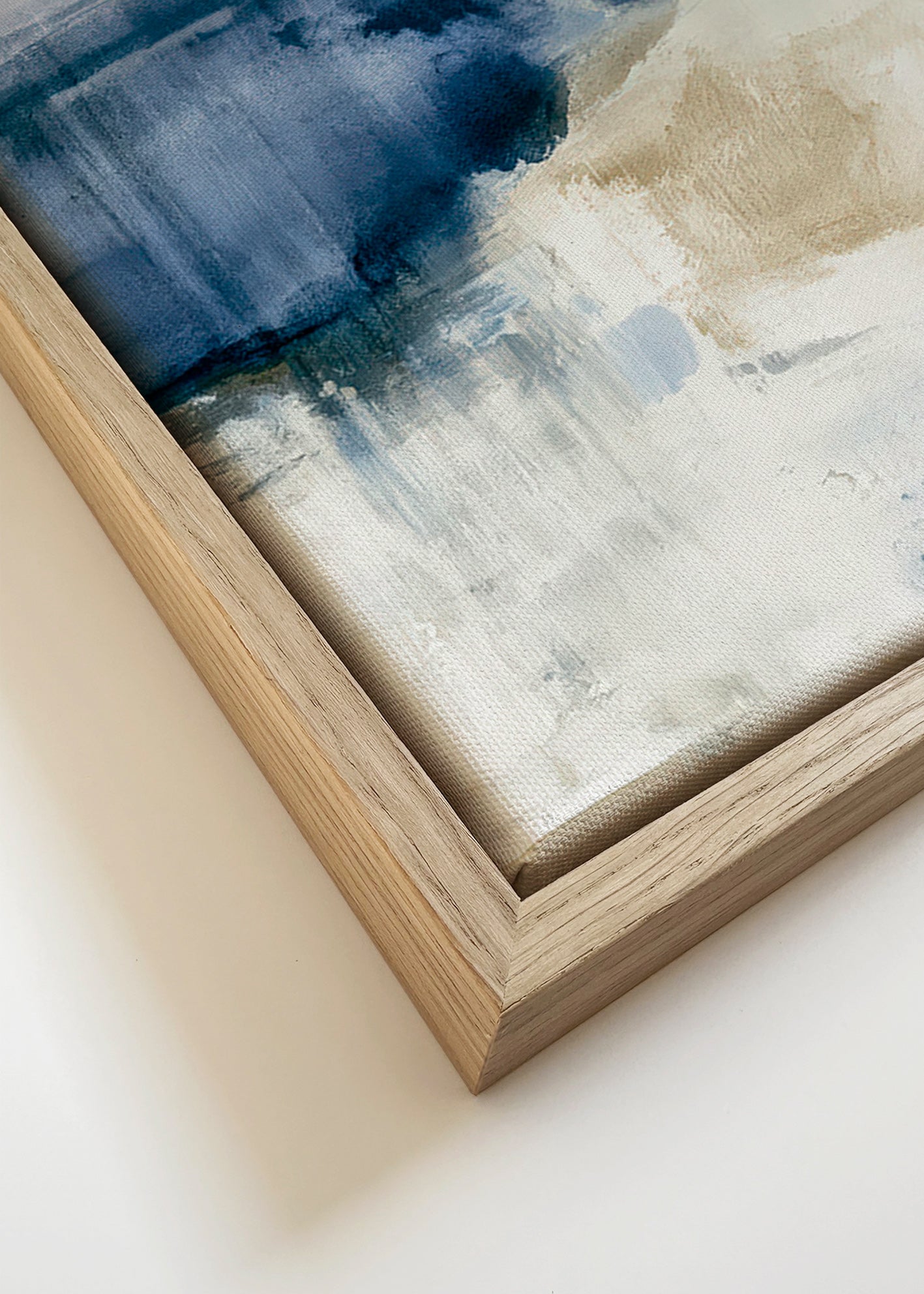 Abstract artwork winter fog with blue washes