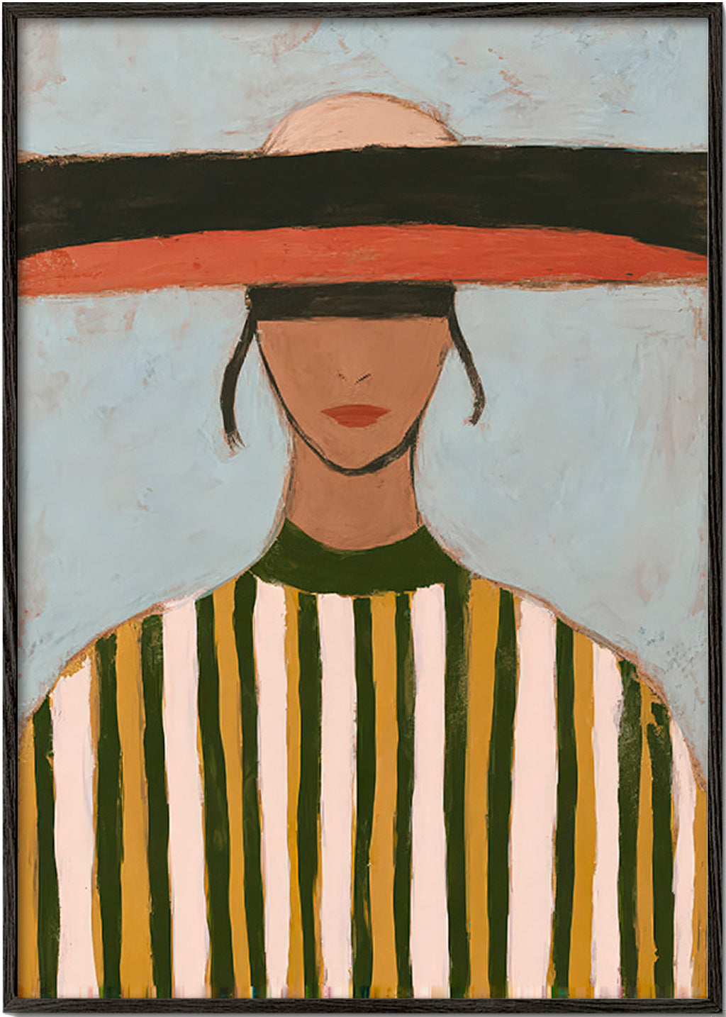 Figure illustration with wide brim