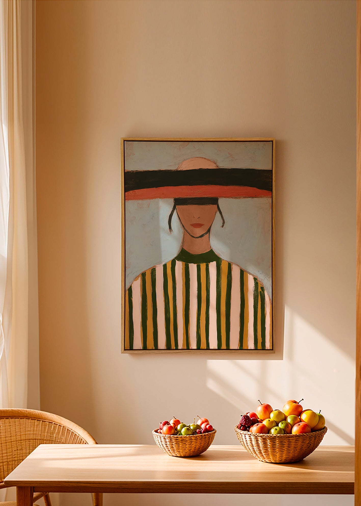Figure illustration with wide brim