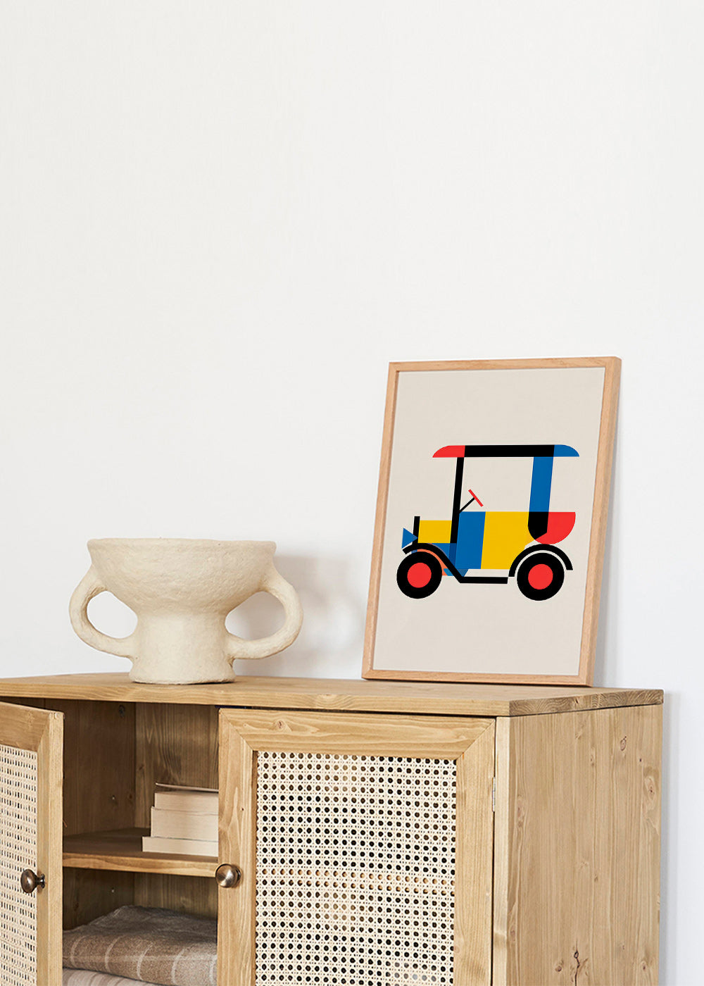 Geometric poster Bauhaus vehicle
