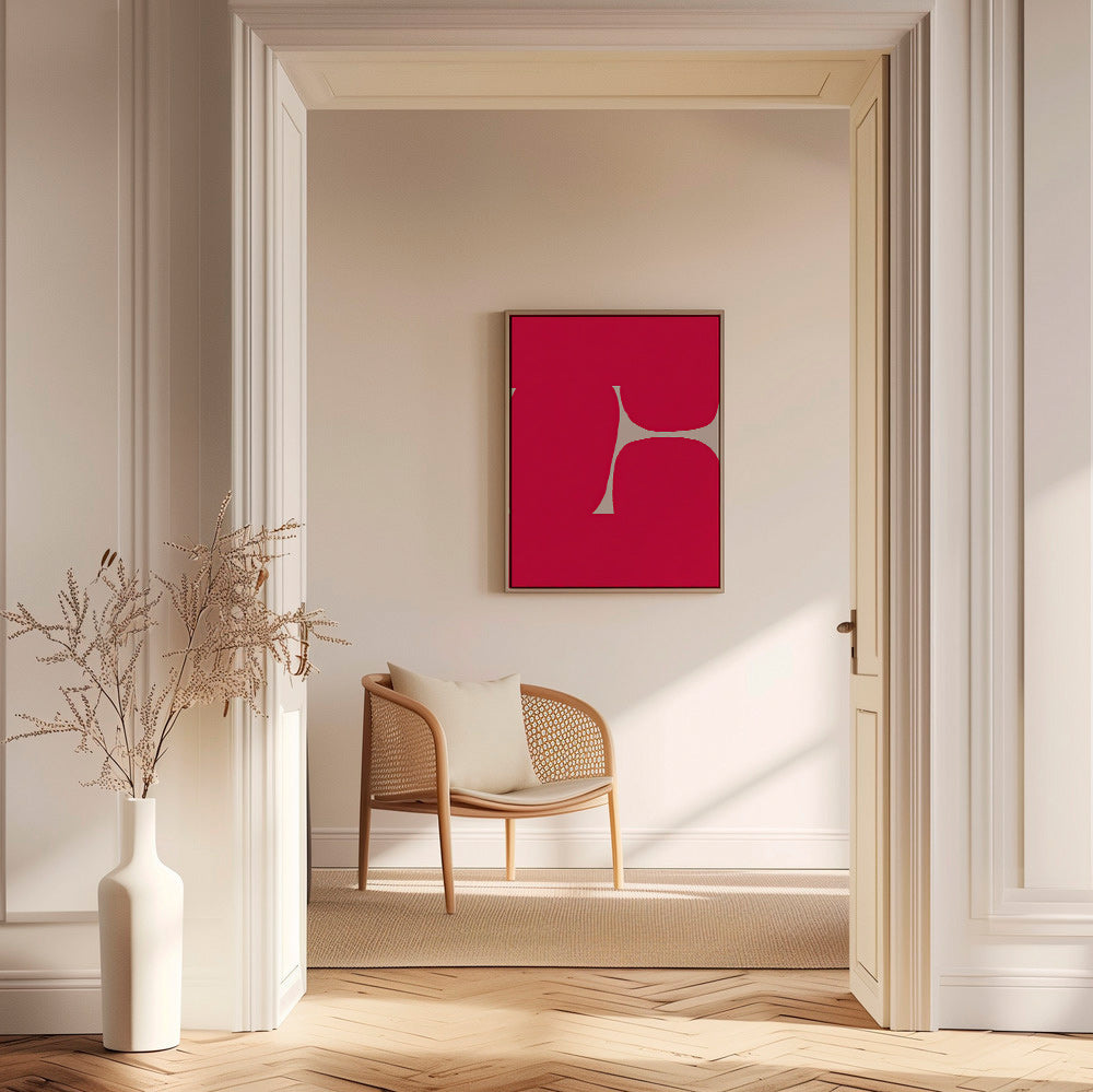 Abstract artwork Crimson curve