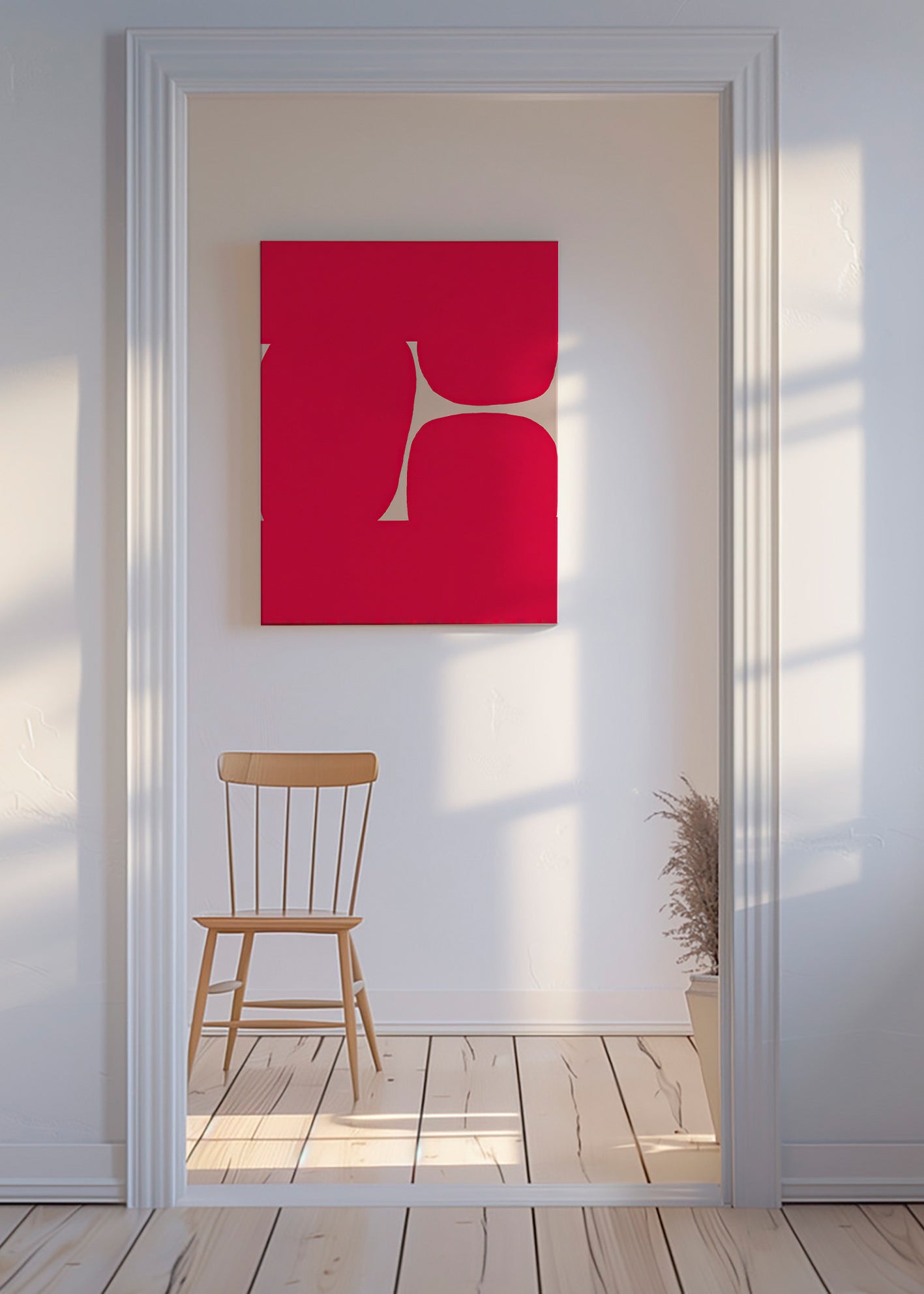 Abstract artwork Crimson curve