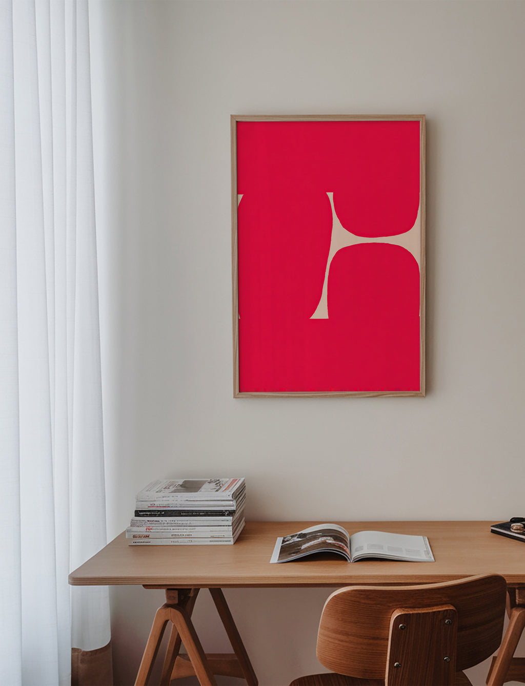 Abstract artwork Crimson curve