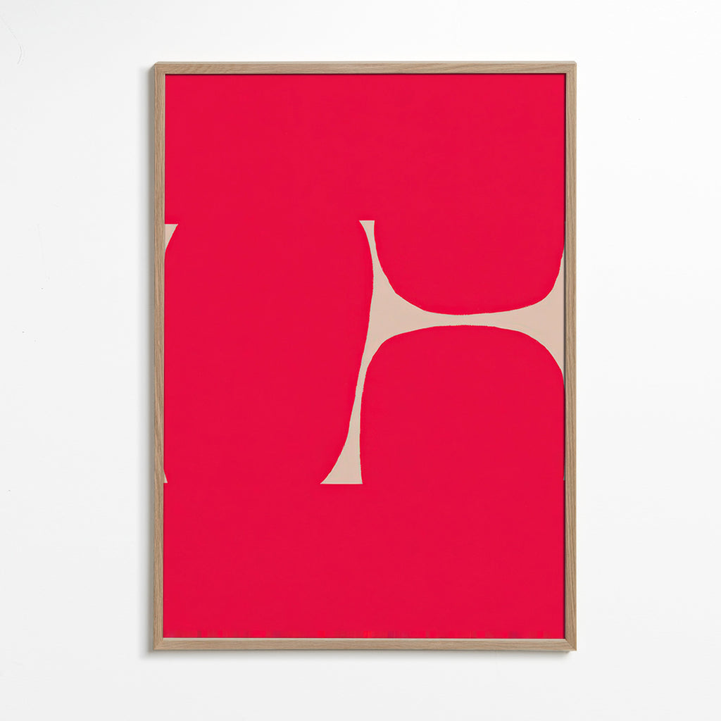 Abstract artwork Crimson curve
