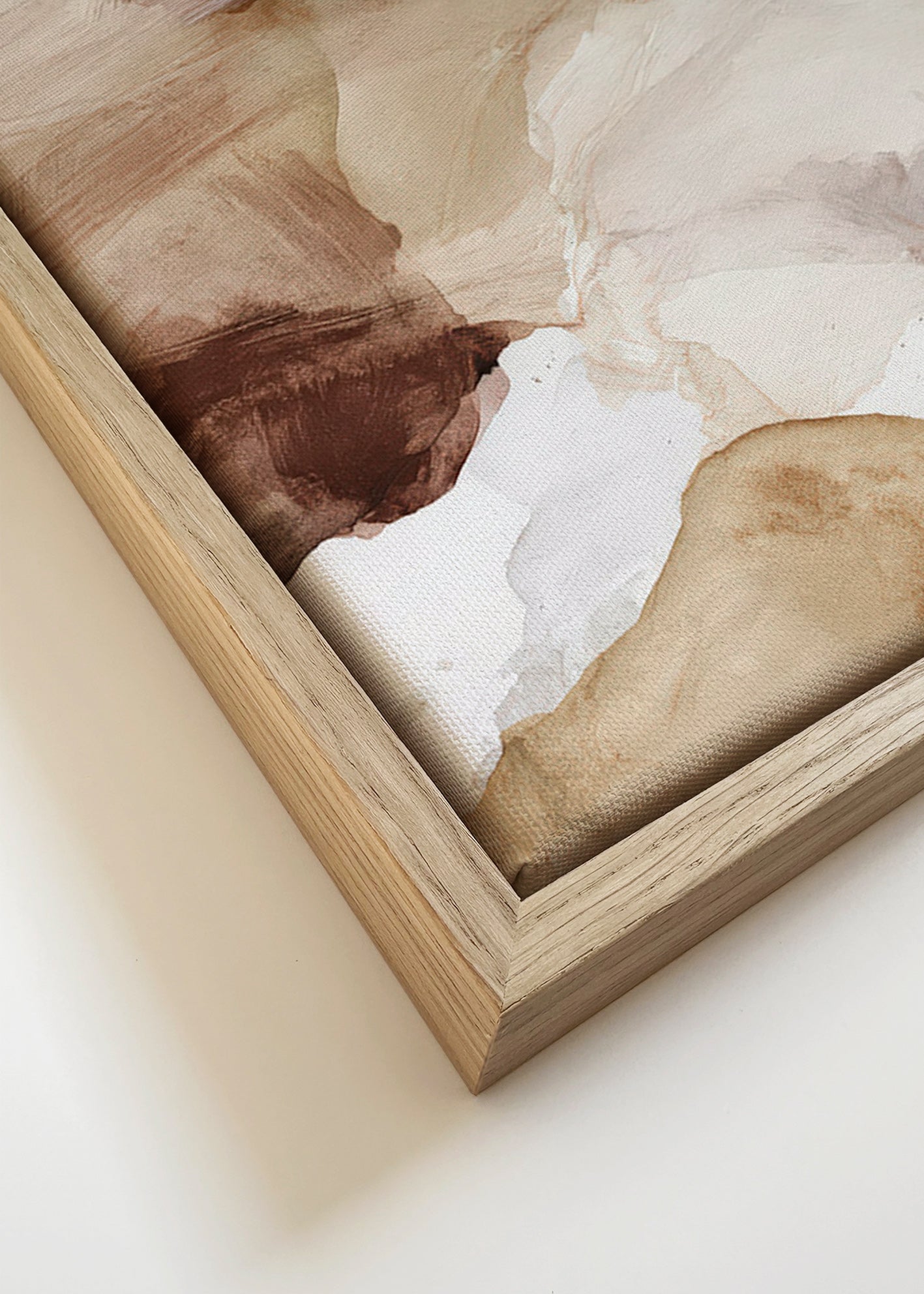 Abstract artwork in earth tones with soft brushwork