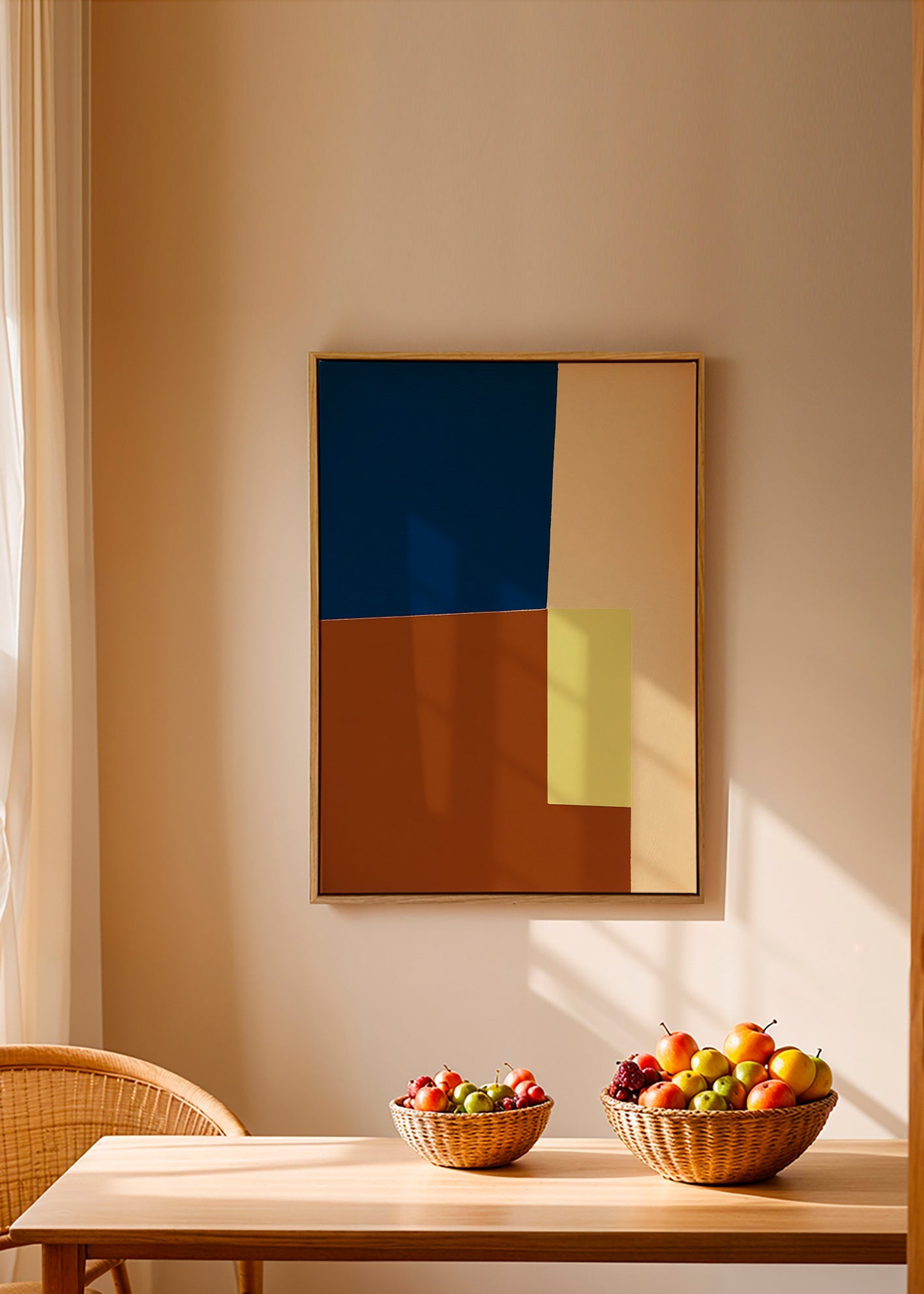 Geometric art with color blocks