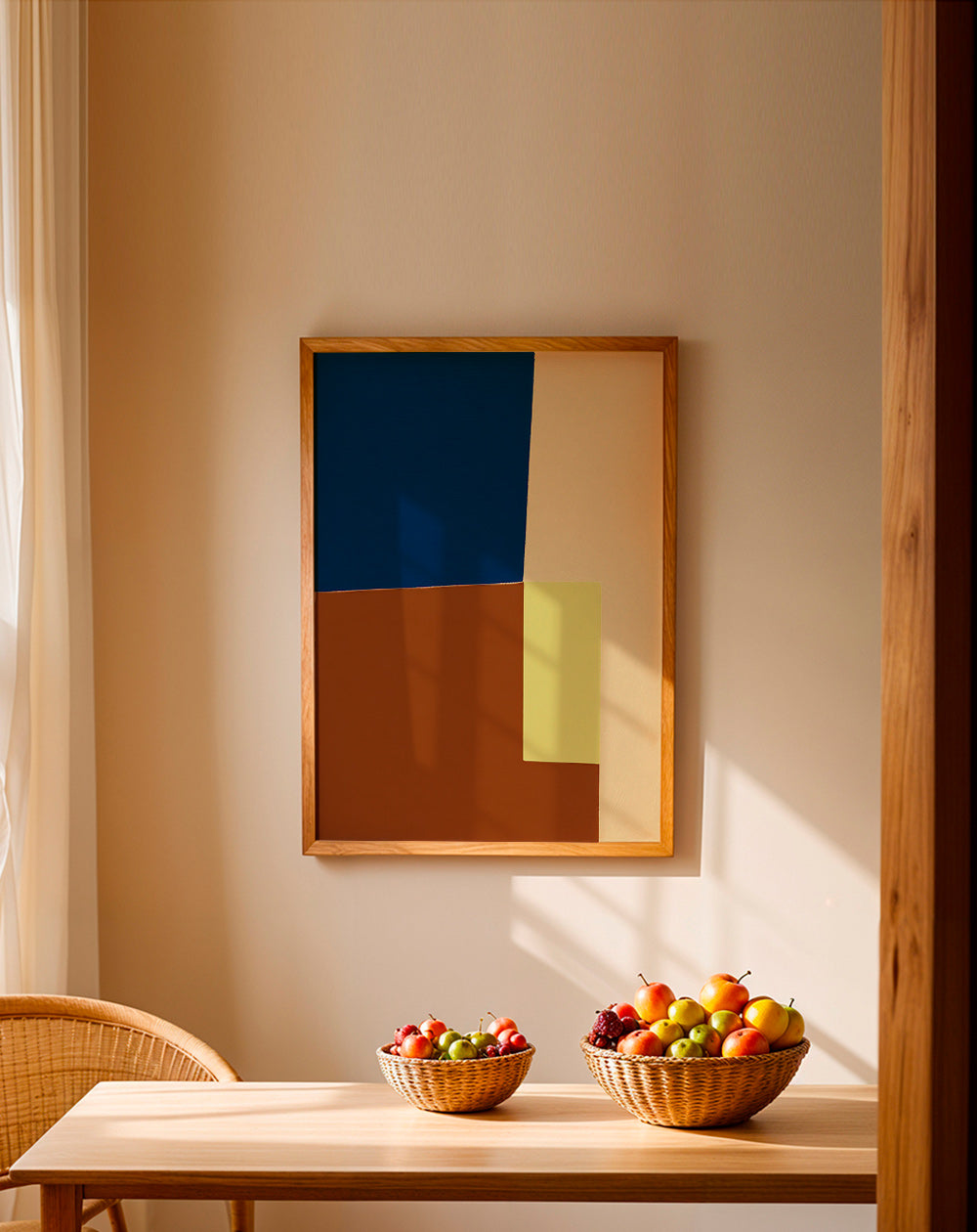 Geometric art with color blocks