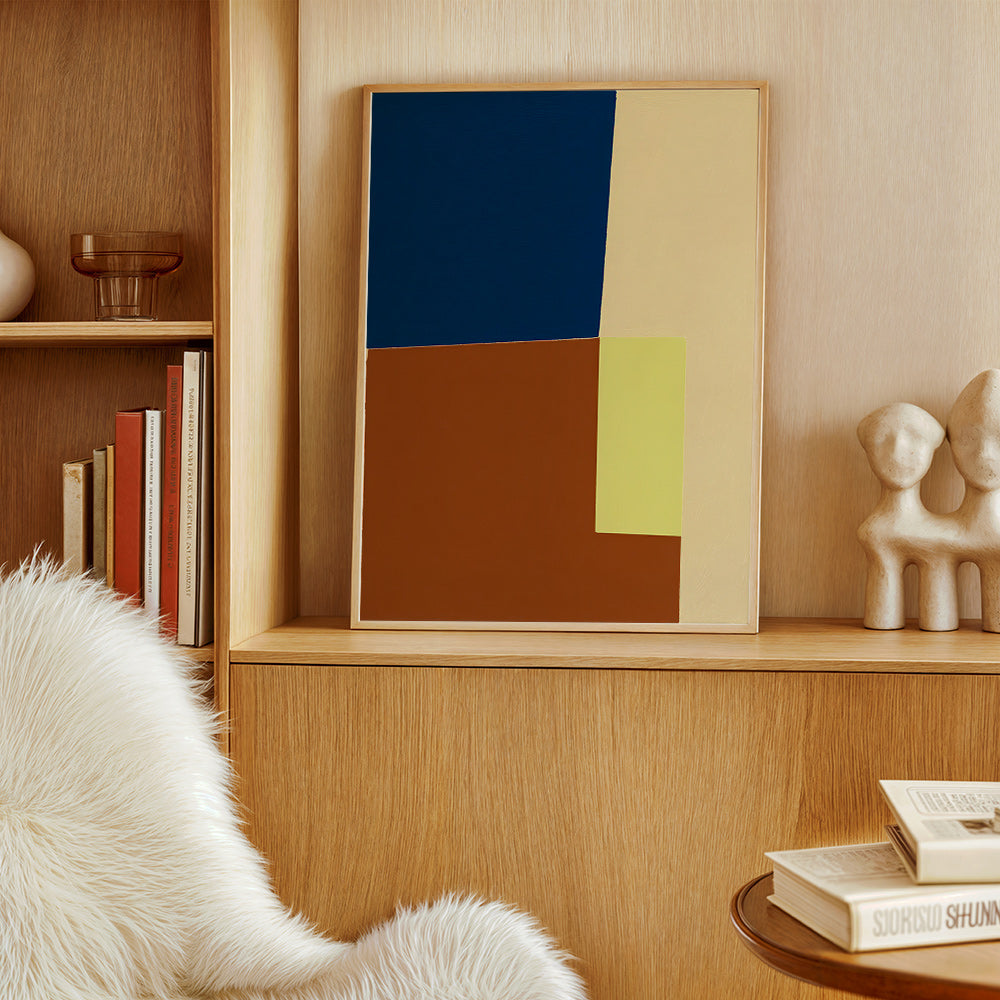 Geometric art with color blocks