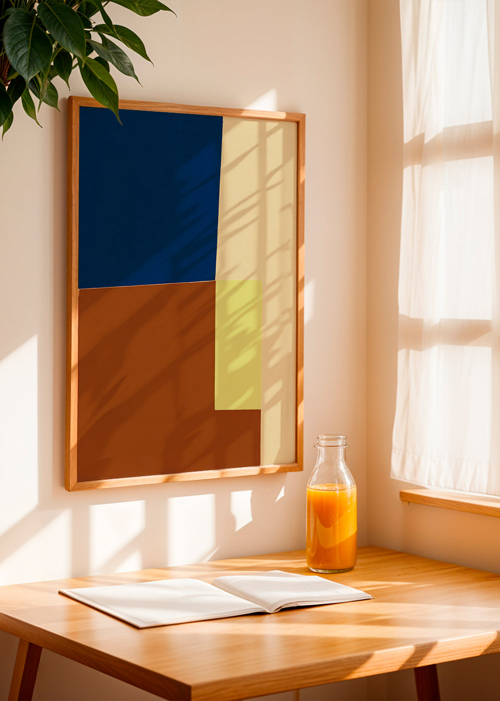 Geometric art with color blocks