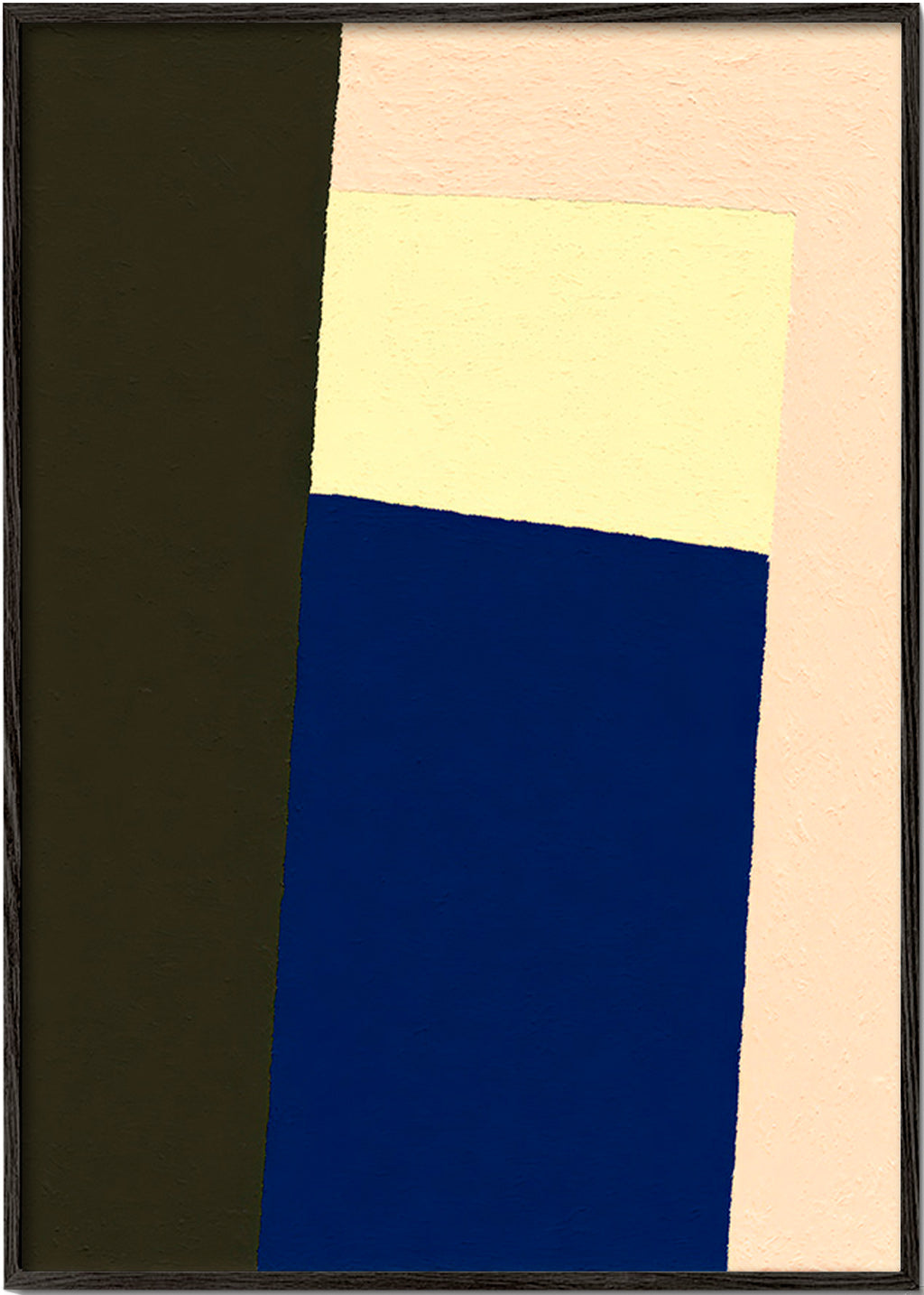Geometric poster with vertical blue block