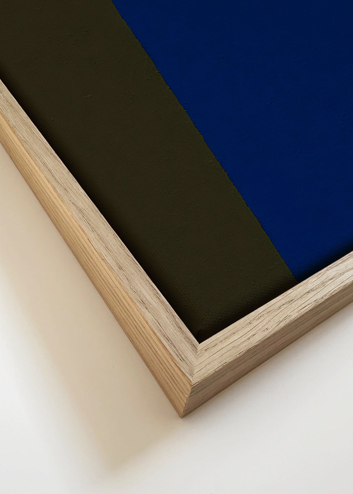 Geometric poster with vertical blue block
