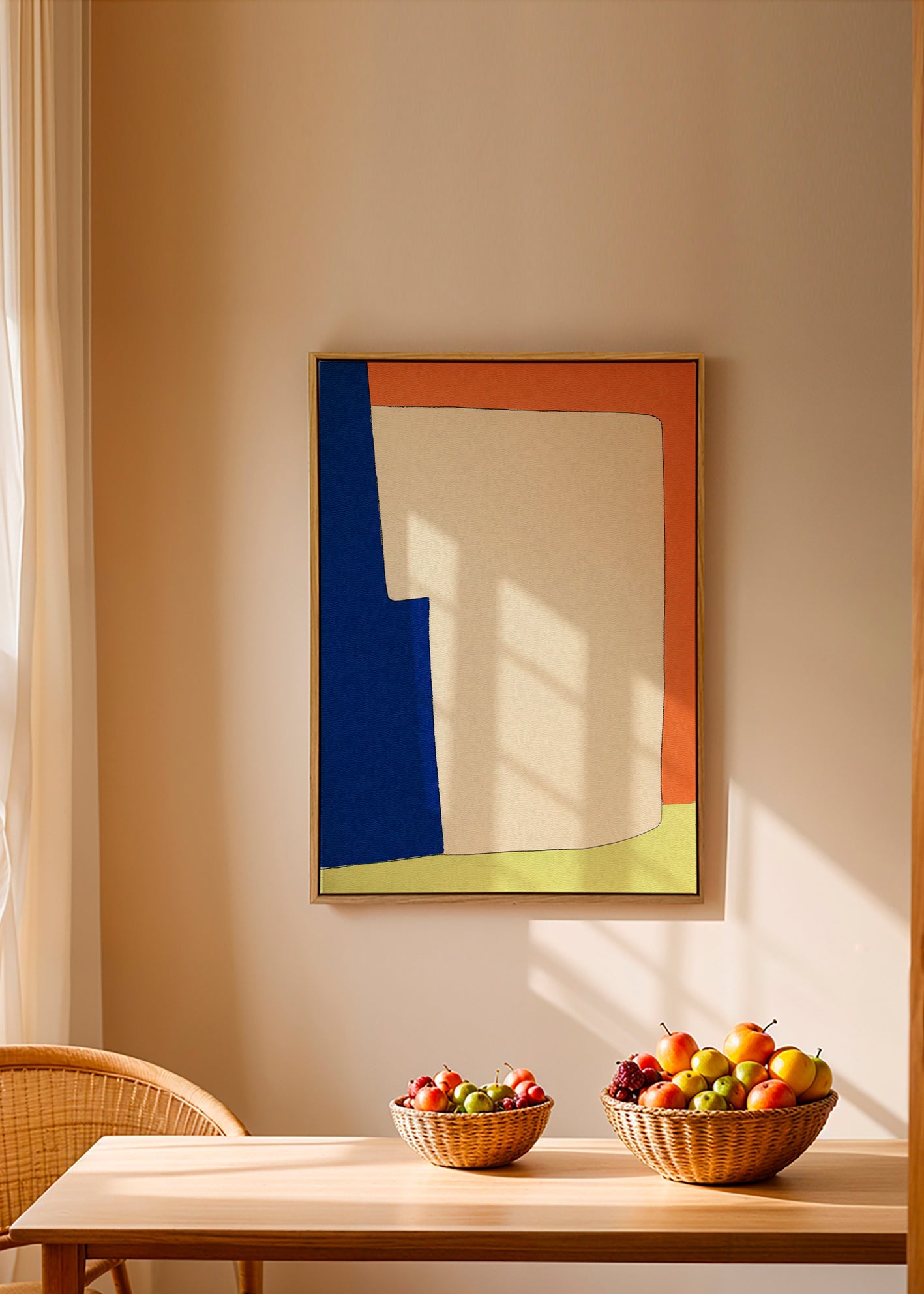 Abstract artwork with soft shapes