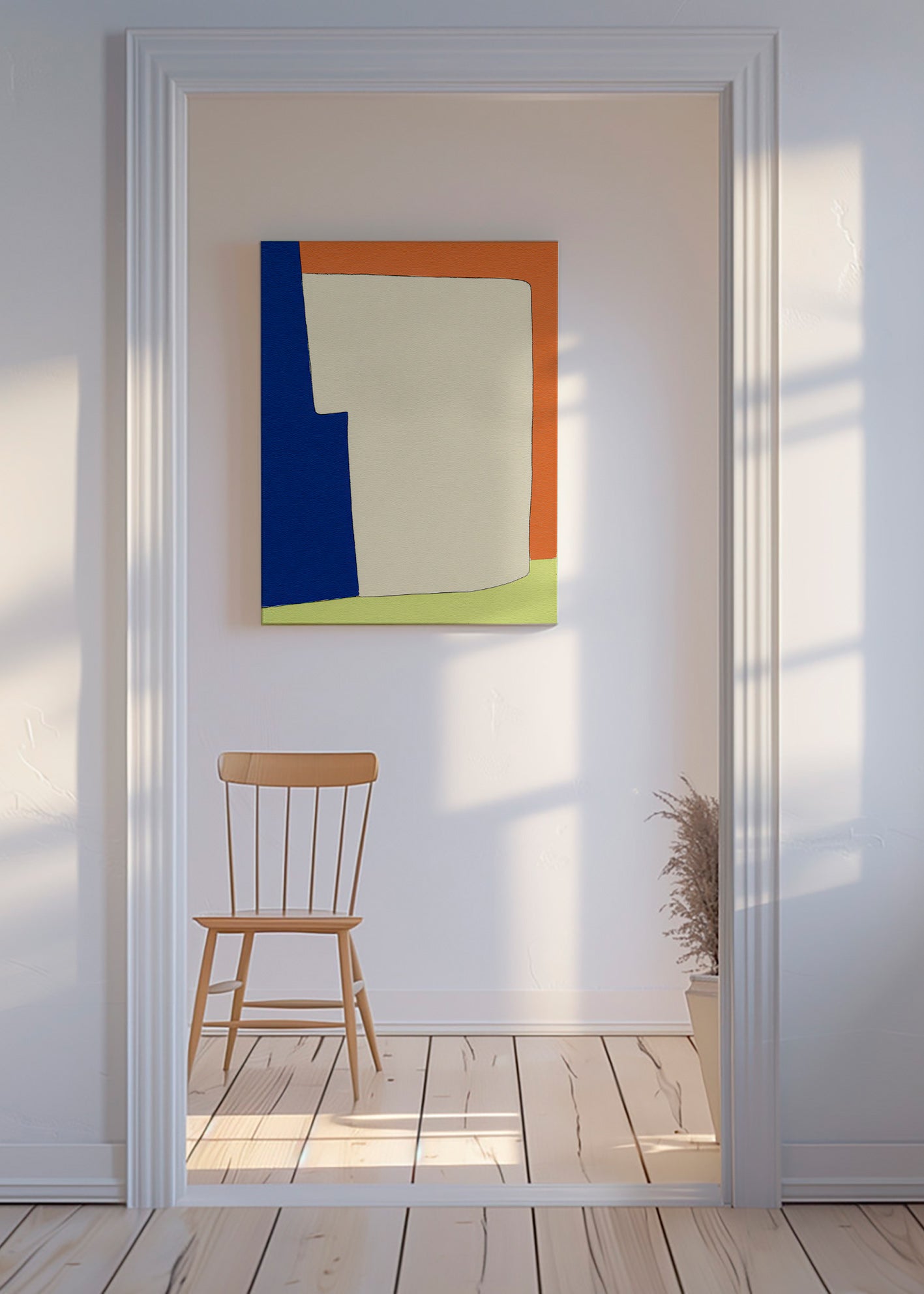 Abstract artwork with soft shapes