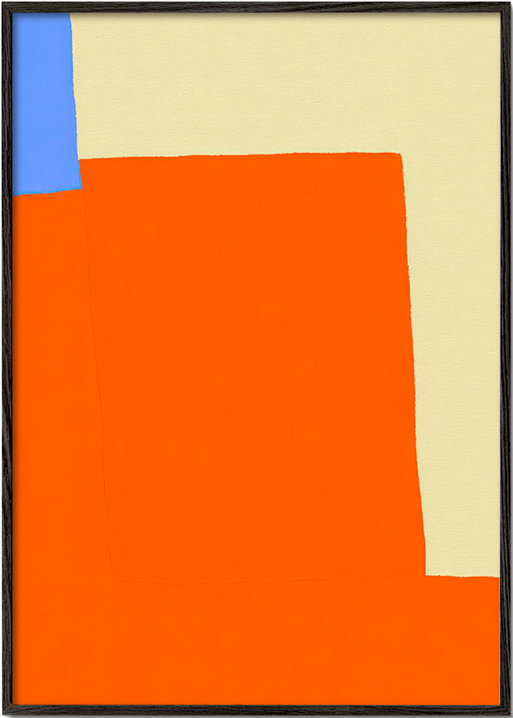 Abstract artwork with orange blocks