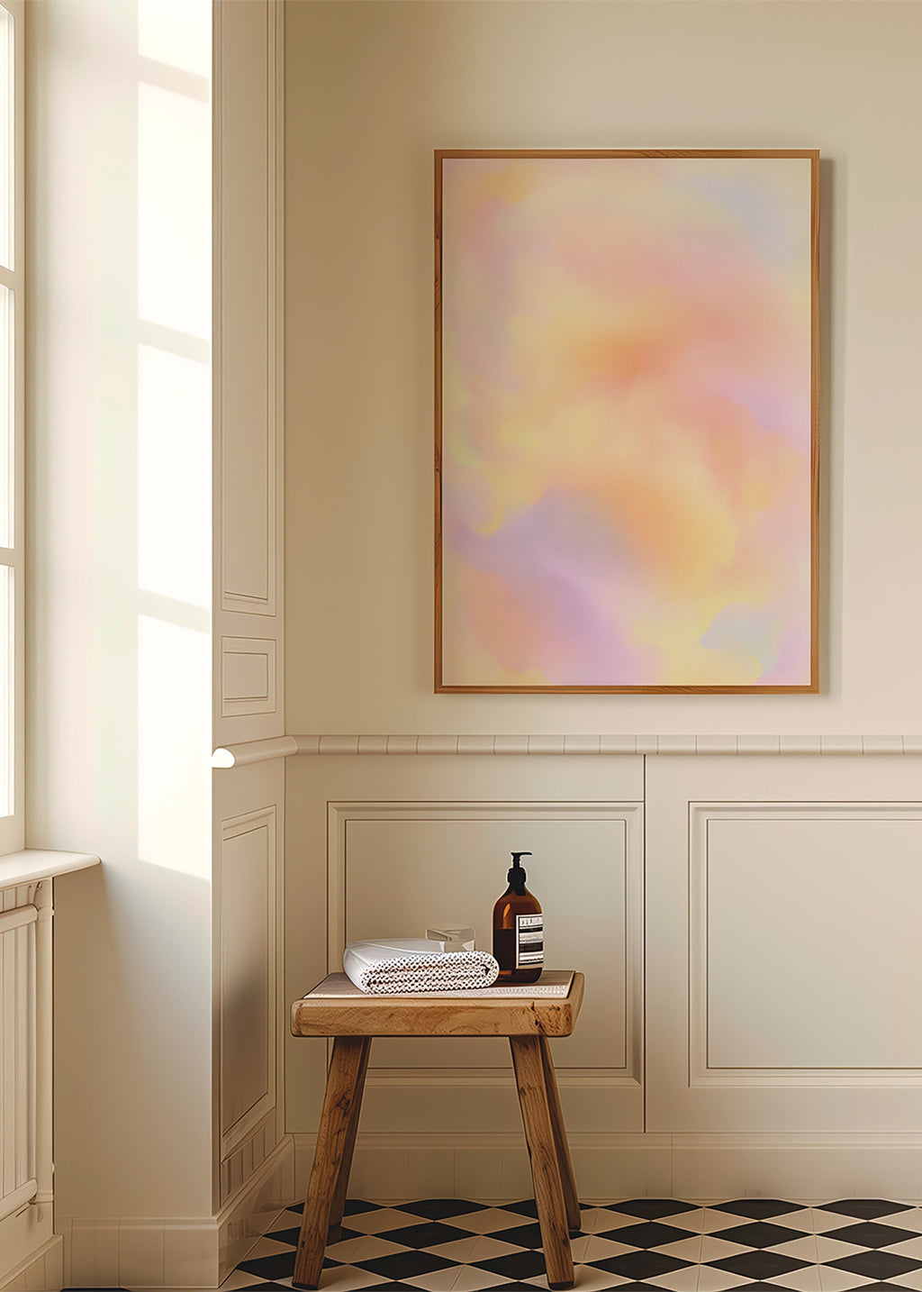 Abstract artwork pastel cloud study
