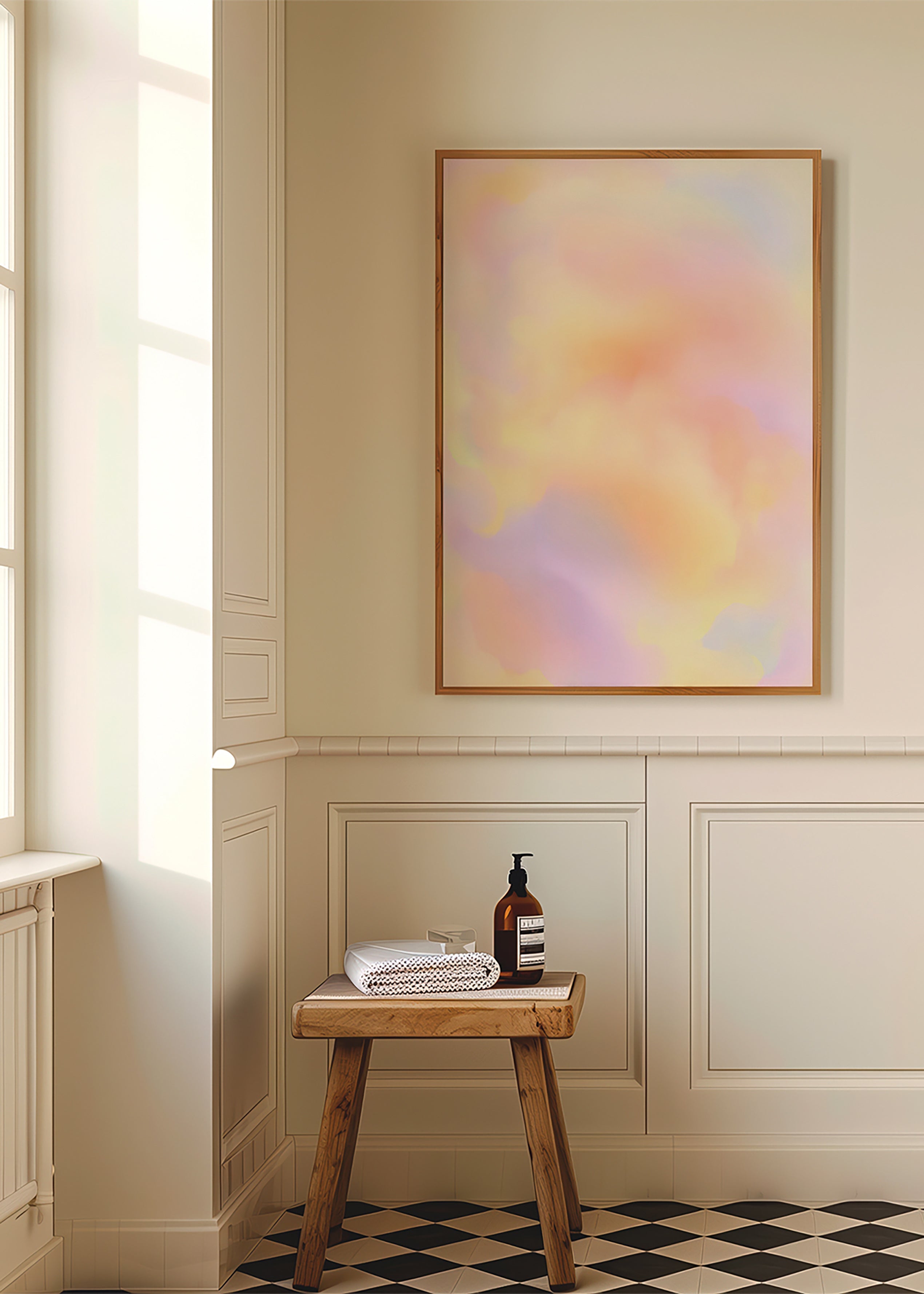 Abstract artwork pastel cloud study