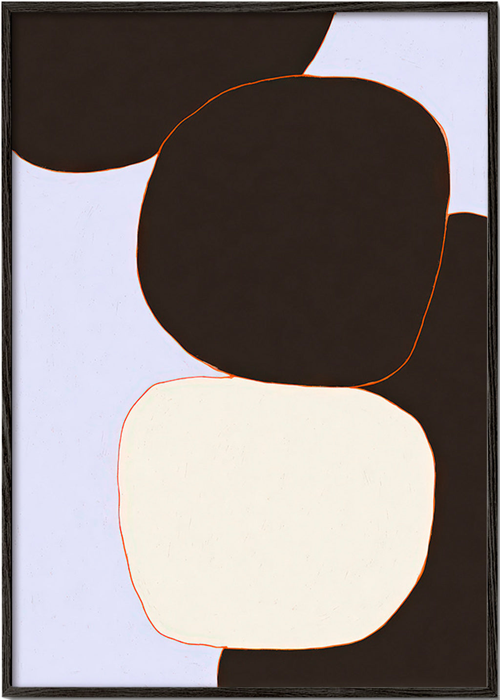 Geometric poster with rounded shapes