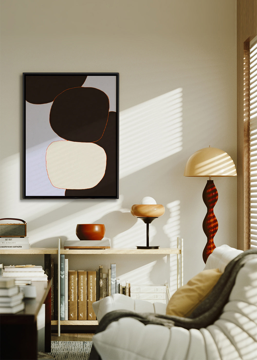 Geometric poster with rounded shapes