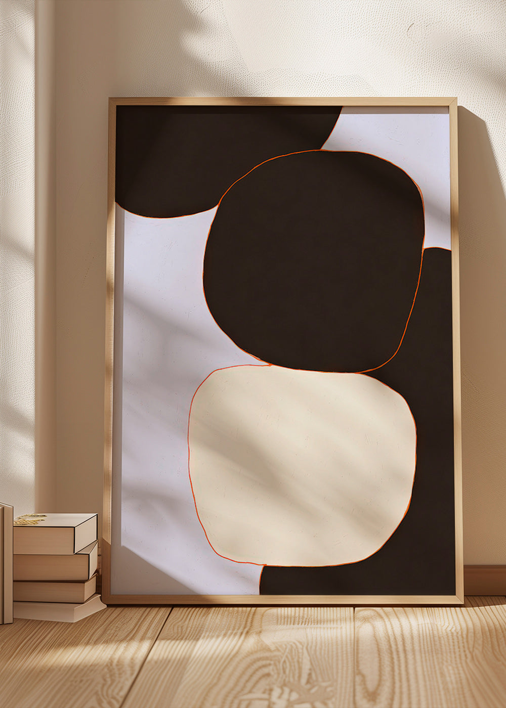 Geometric poster with rounded shapes