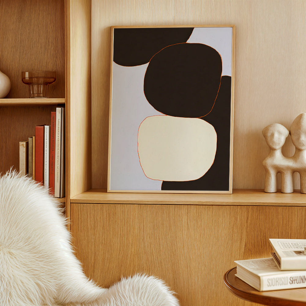 Geometric poster with rounded shapes