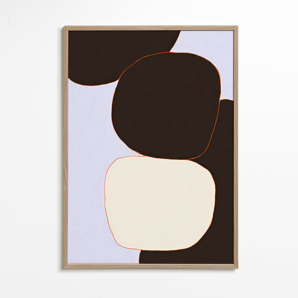 Geometric poster with rounded shapes