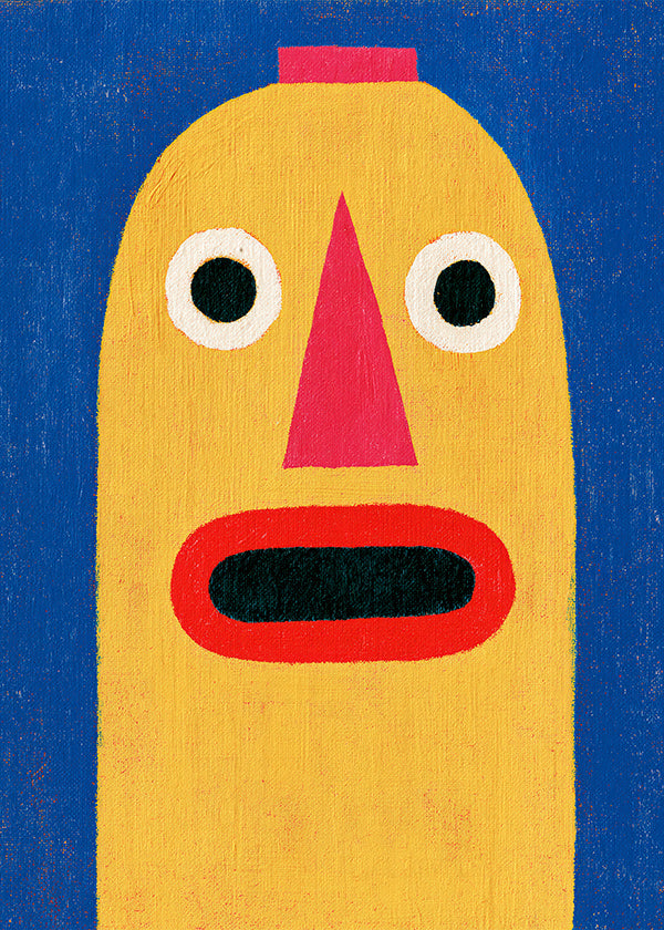 Yellow mask illustration
