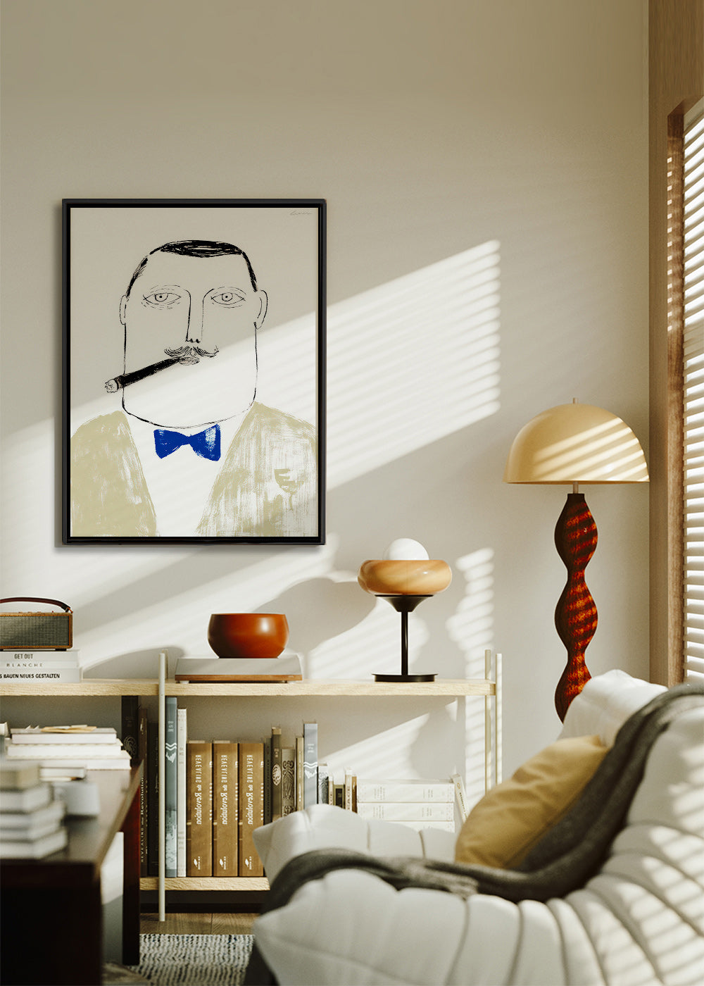 Gentleman illustration with cigar