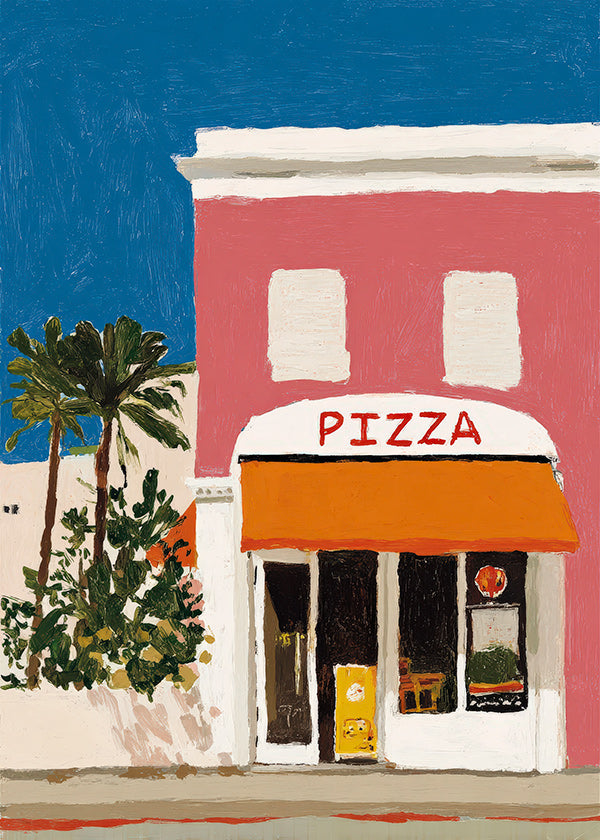 Kitchen art pizza shop facade