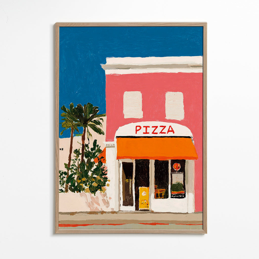 Kitchen art pizza shop facade