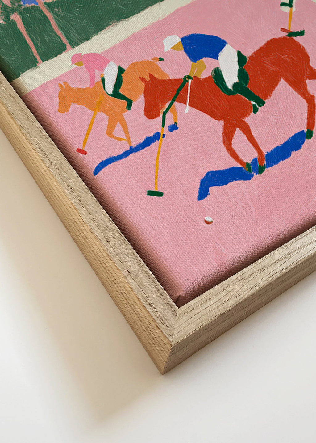 Polo sport painting in pink