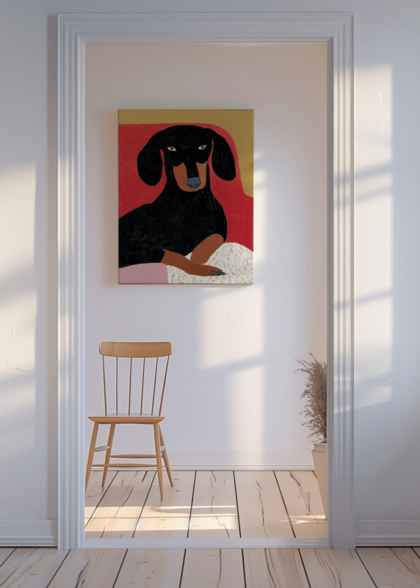 Dachshund illustration portrait