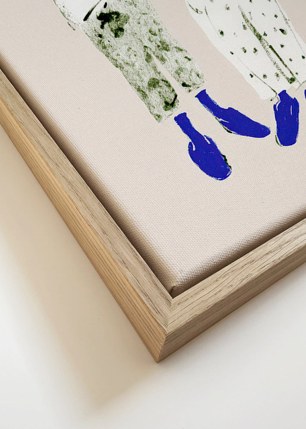 Minimal couple illustration with blue boots