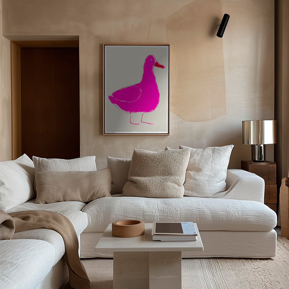 Pink duck artwork