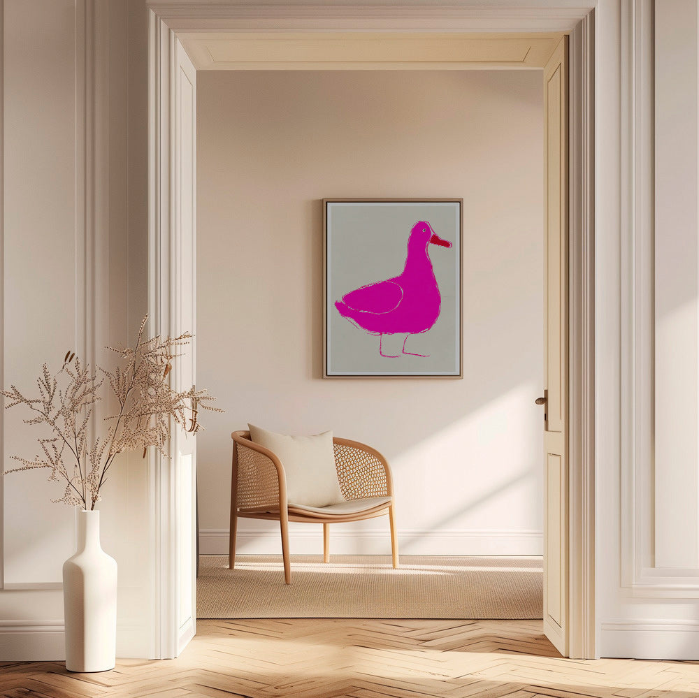 Pink duck artwork