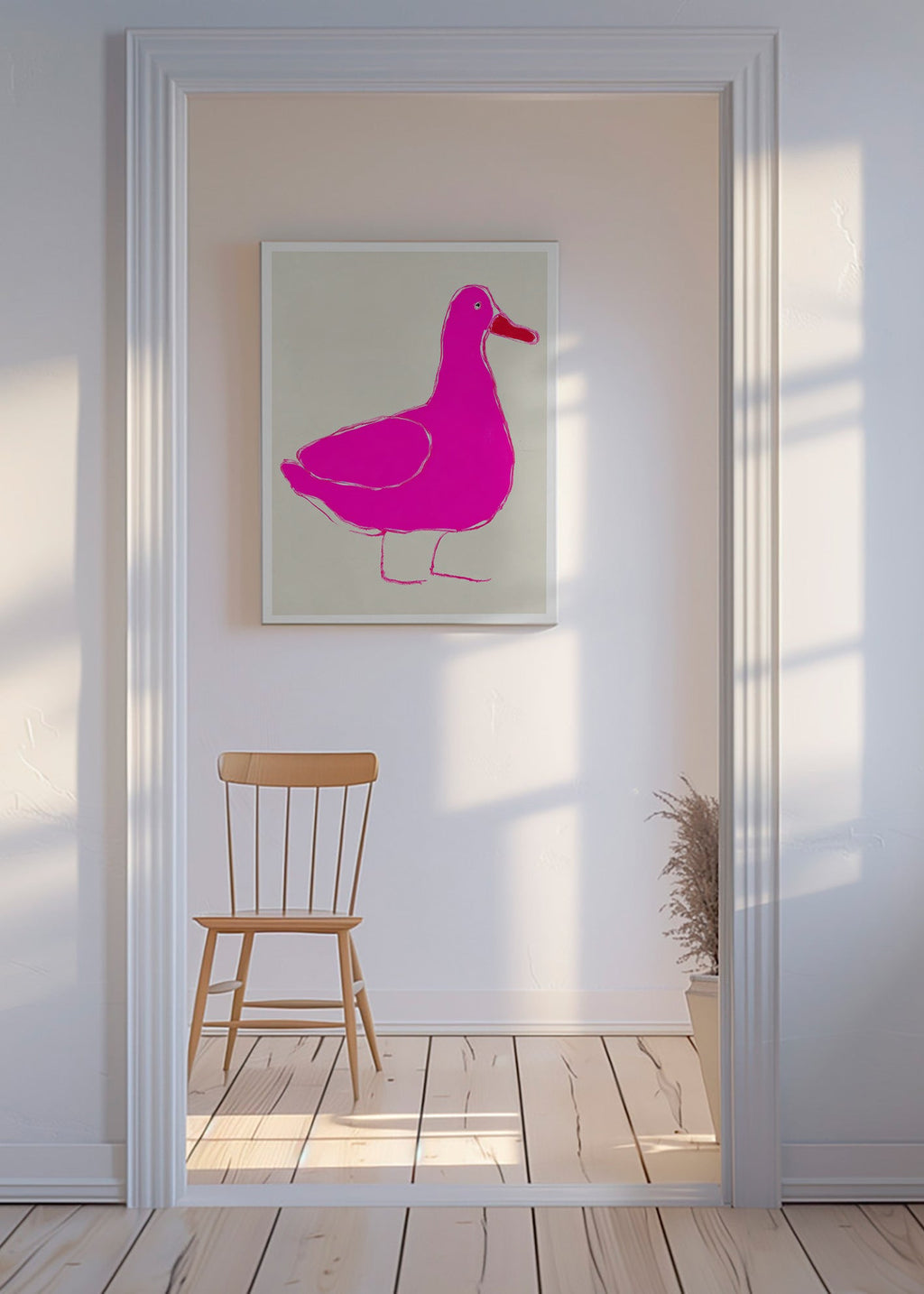 Pink duck artwork