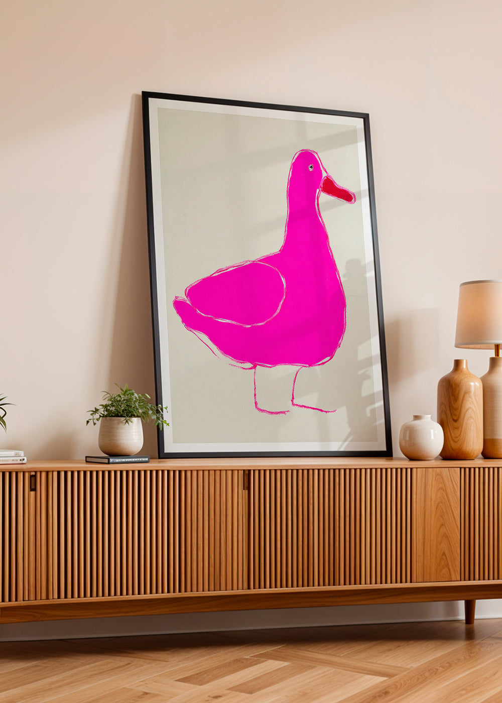 Pink duck artwork