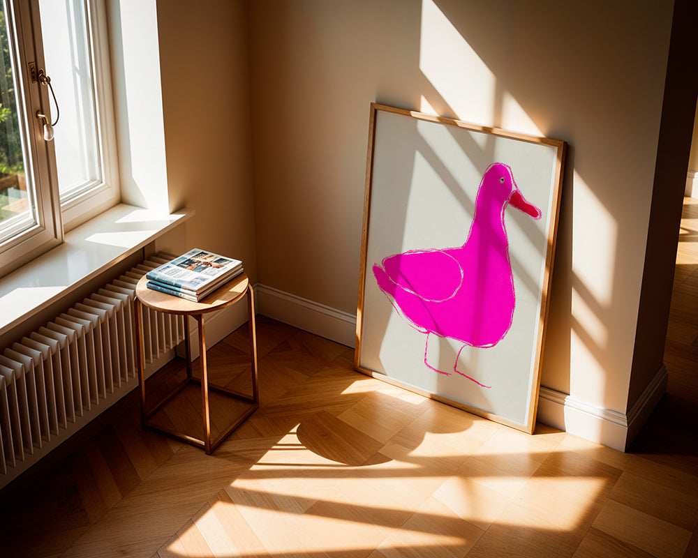 Pink duck artwork