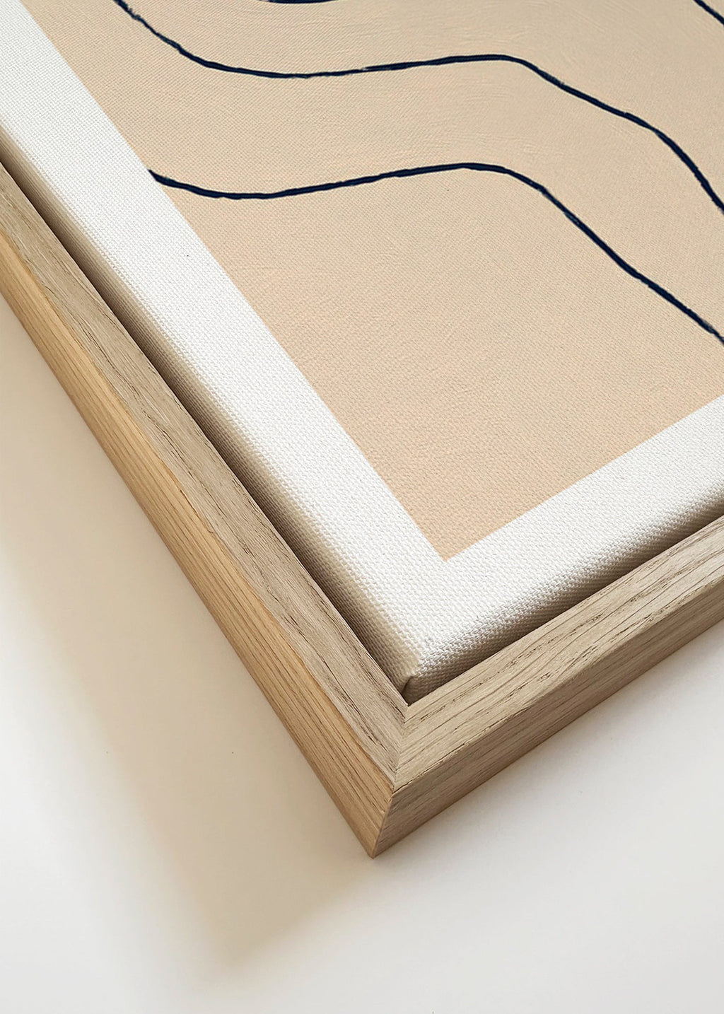 Minimalist art with organic lines in beige