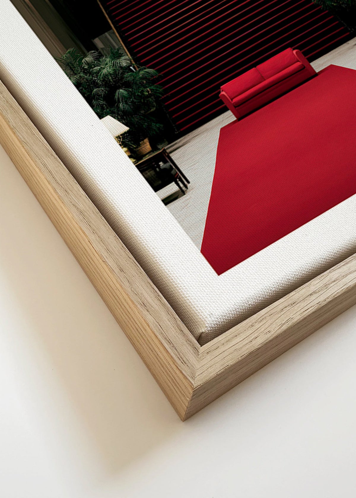 Staircase photograph with red carpet