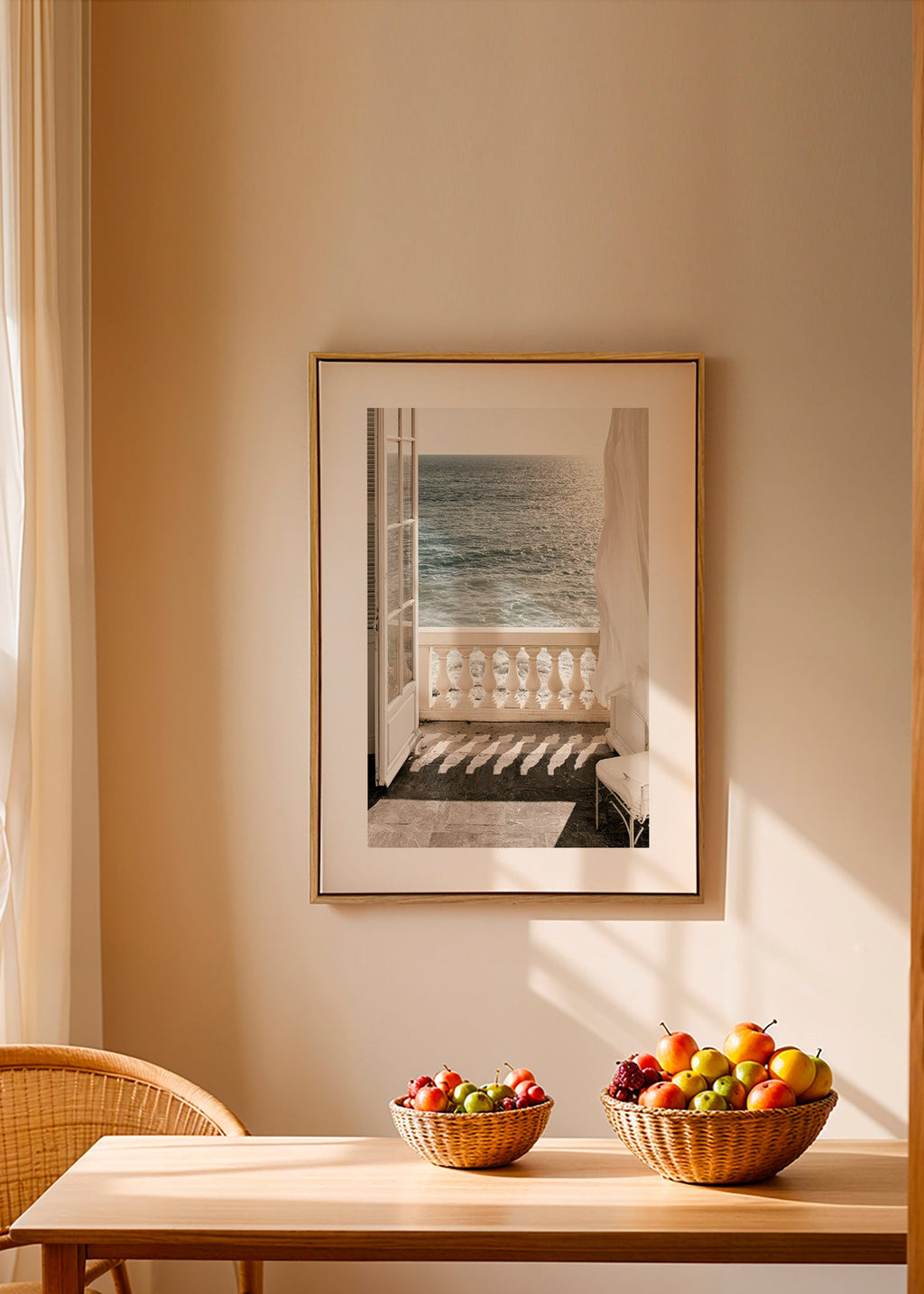 Landscape art: balcony sea view