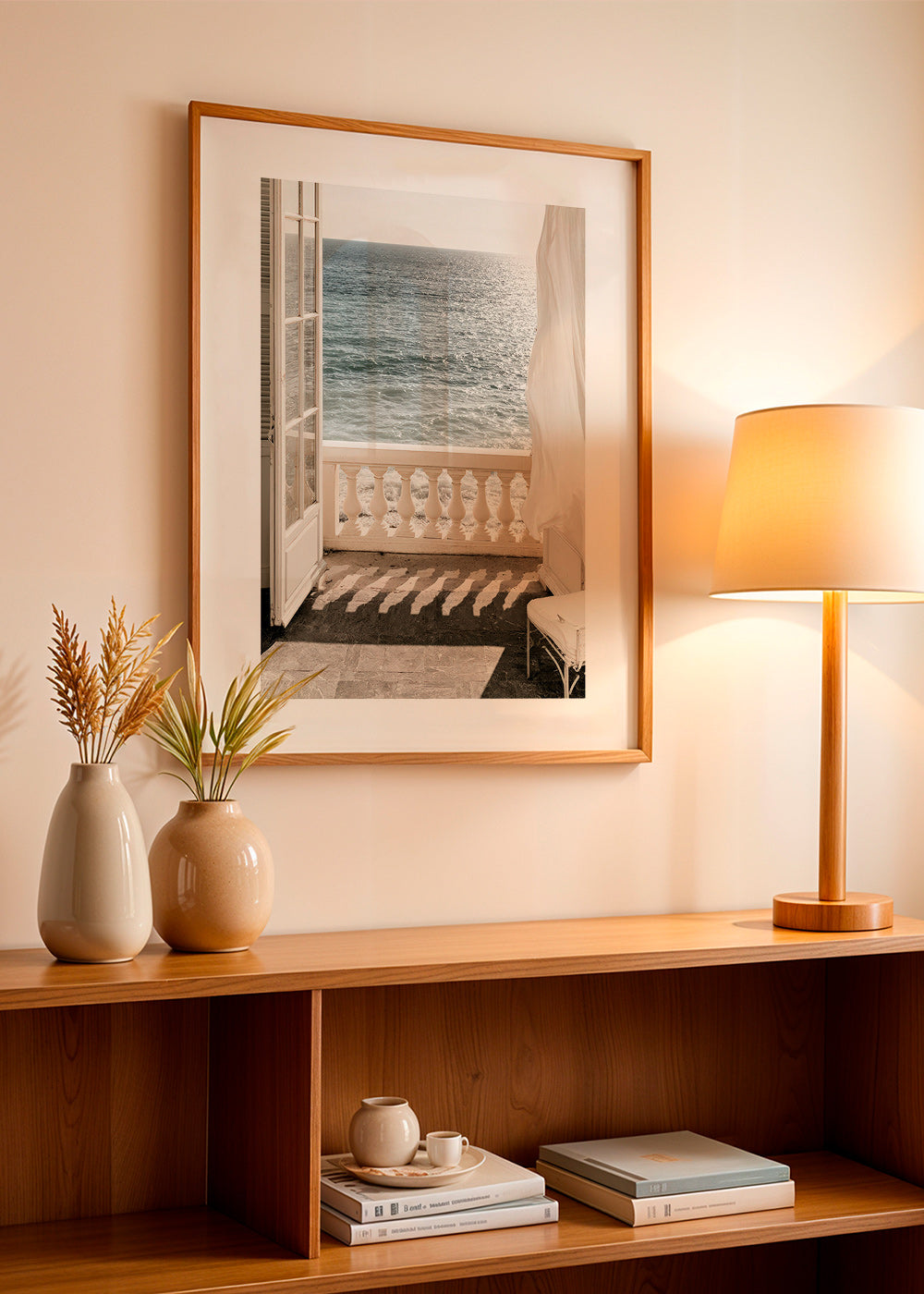 Landscape art: balcony sea view